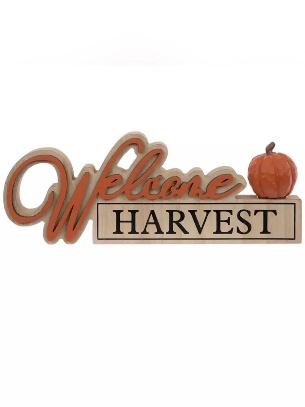 Hobby Lobby Welcome Harvest Sign in Orange and Cream